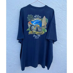Harley Davidson Cycle Costa Rica Mens Short Sleeve Crew Neck T Shirt Blue XXL